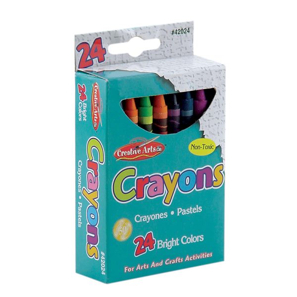 Crayons, Assorted Colors, Box of 24