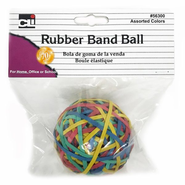 Rubber Bands - Ball (2.95" x 1/8") - Assorted Colors, 1 Each