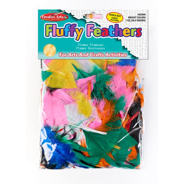 Bright Hues Fluffy Turkey Feathers, 1 oz