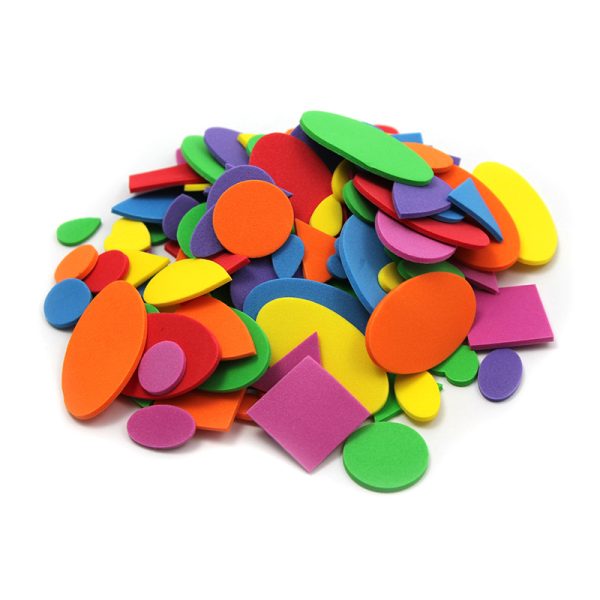 Creative Arts by Charles Leonard Foam Shapes, Assorted Colors, 264 Pieces/Bag