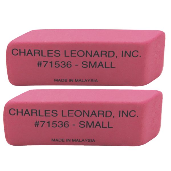 Small Natural Rubber Pink Wedge Eraser, 36 Per Pack, 2 Packs