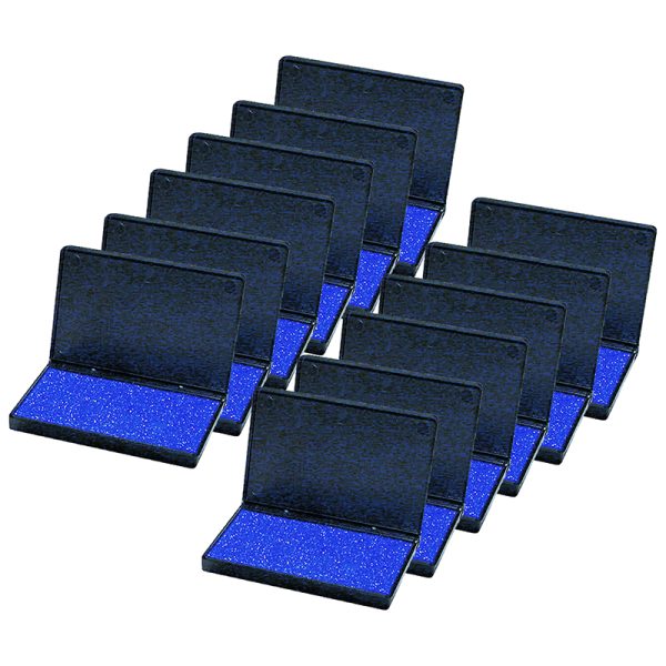 Stamp Pad, Blue, Pack of 12