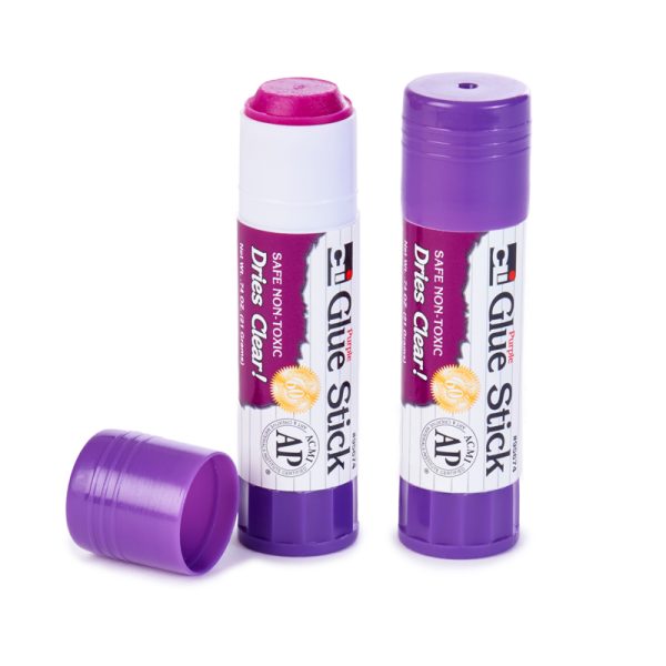 Purple Glue Sticks, .74 oz, Pack of 12