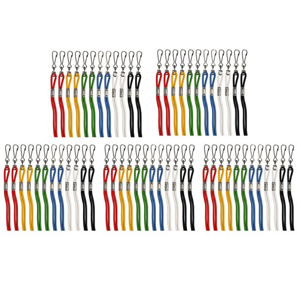 Lanyards, Assorted Colors, 12 Per Pack, 5 Packs