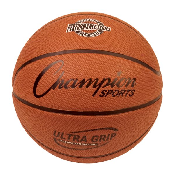 Ultra Grip Rubber Basketball with Bladder, Official Size 7