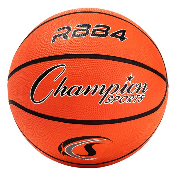 Intermediate Rubber Basketball, Size 6, Orange