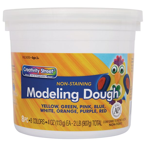 Modeling Dough, 8 Assorted Colors, 4 oz. Per Piece, 8 Pieces