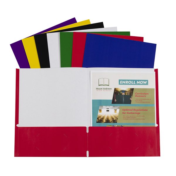 Paper Portfolio Without Prongs, Assorted, 1 Each