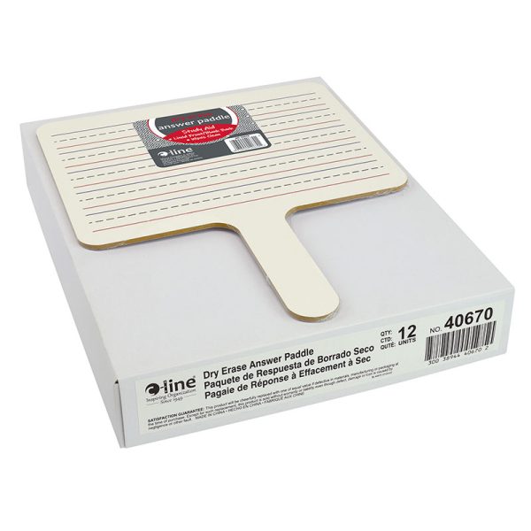 Two-Sided Dry Erase Answer Paddles, Set of 12