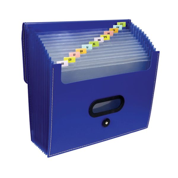 13-Pocket Ladder Expanding File, Blue