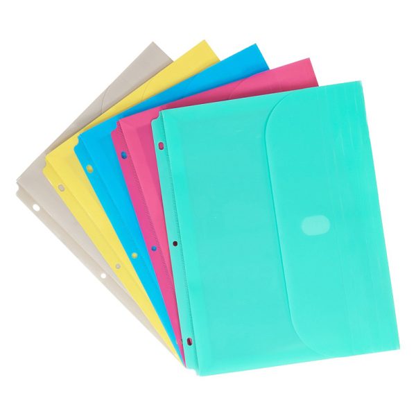 Binder Pocket, Side Loading, Assorted, 1 Pocket