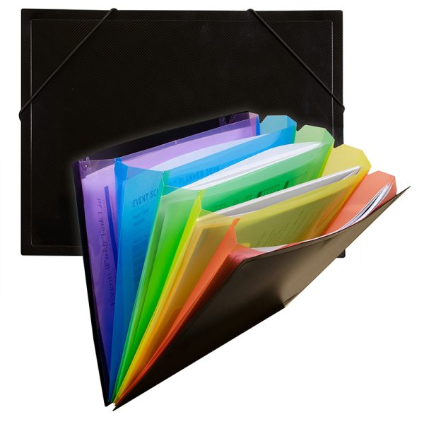 Rainbow Document Sorter, Black/Multicolor