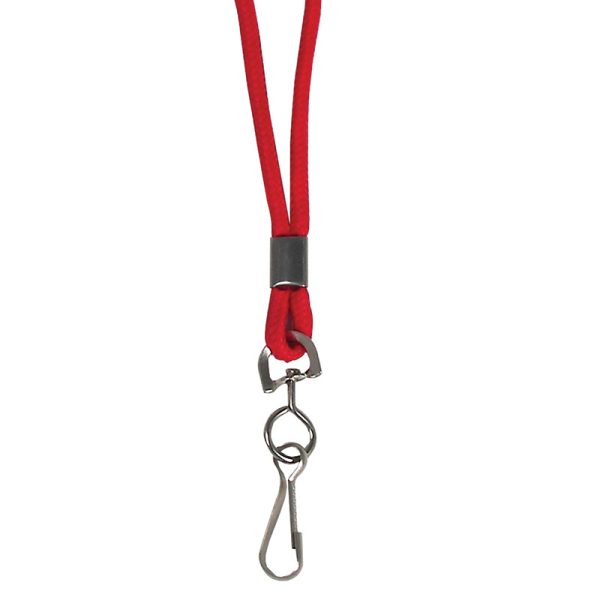 Standard Lanyard with Swivel Hook, Red