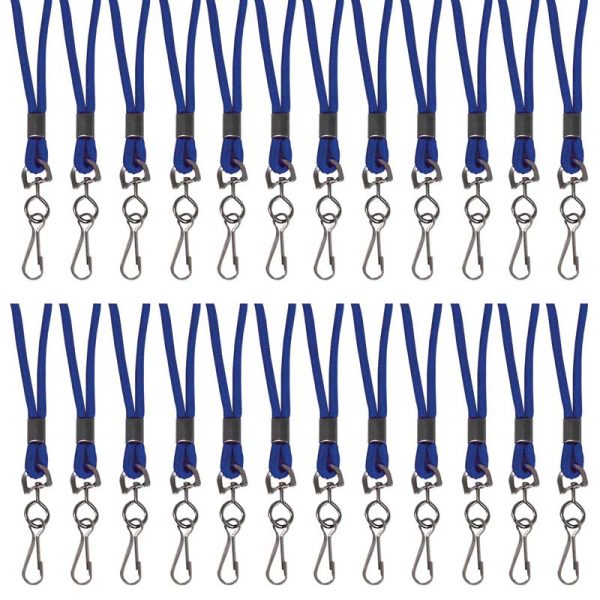 Standard Lanyard, Blue, Swivel Hook, Pack of 24