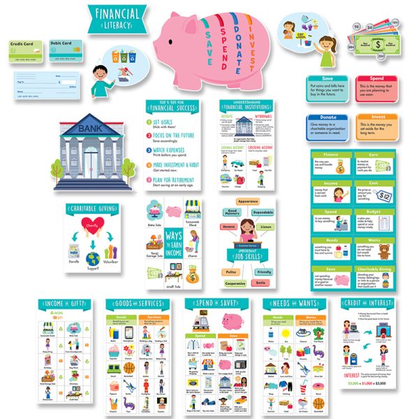 Financial Literacy for Kids Bulletin Board Set