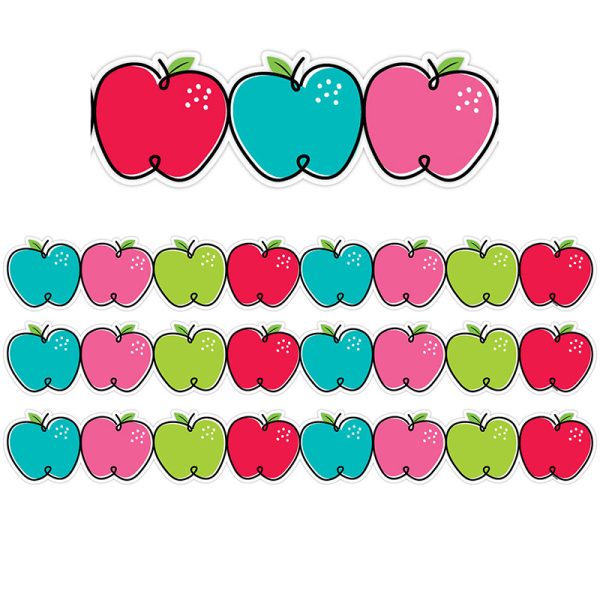 Doodle Apples EZ Border, 48 Feet, 3 Packs