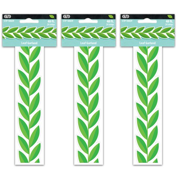 Leaf Garland Border EZ Border, 48 Feet Per Pack, 3 Packs