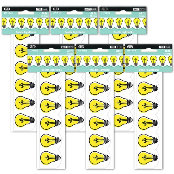 Doodle Lightbulbs EZ Border, 48 Feet, 3 Packs