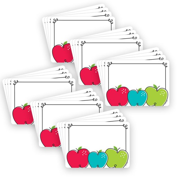 Doodle Apples Labels, 3-1/2" x 2-1/2", 36 Per Pack, 6 Packs