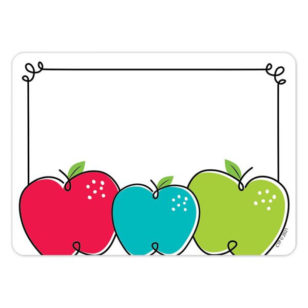 Doodle Apples Labels, 3-1/2" x 2-1/2", Pack of 36