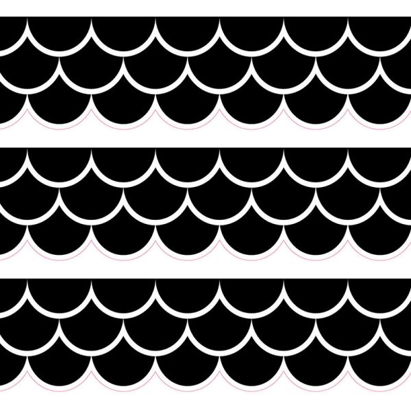 Black Scallops EZ Border™, 48 Feet Per Pack, 3 Packs