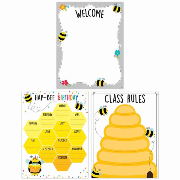 Busy Bees Classroom Essentials 3-Chart Pack