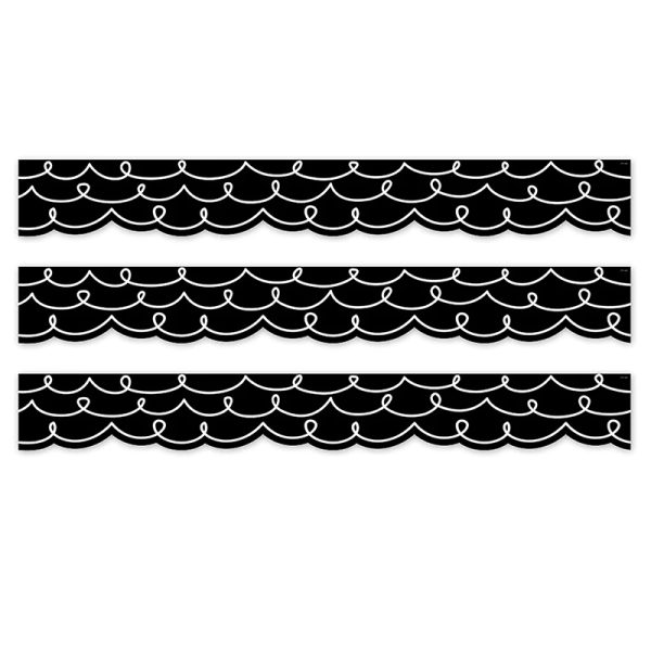 Core Decor Loop-de-Loop on Black EZ Border, 48 Feet Per Pack, 3 Packs