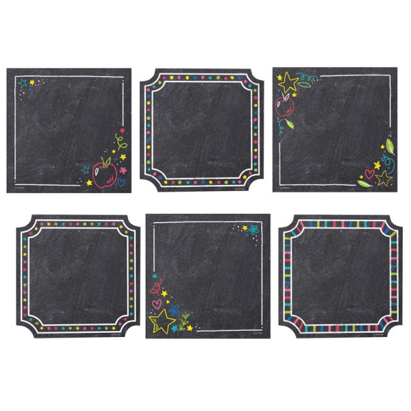 Colorful Chalk Cards 6 Inch Designer Cut-Outs, Pack of 36