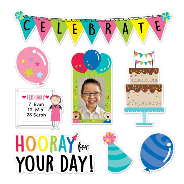 Stick Kids Happy Birthday Mini Bulletin Board Set