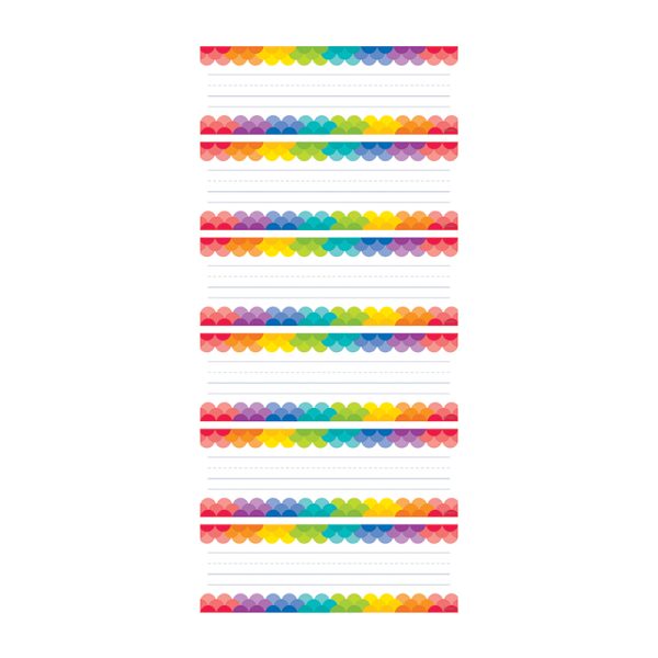 Rainbow Scallops Name Plates, 36 Per Pack, 6 Packs