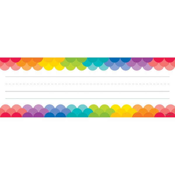 Rainbow Scallops Name Plates, 36 Per Pack