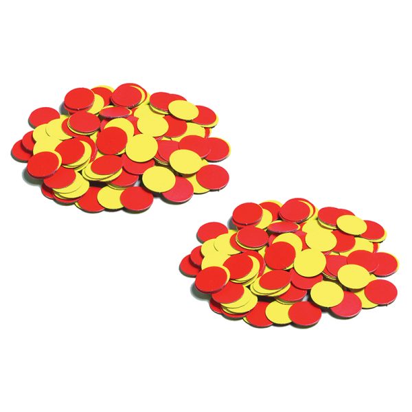 Two-Color Counters - Plastic - Magnetic - 200 Per Set - 2 Sets