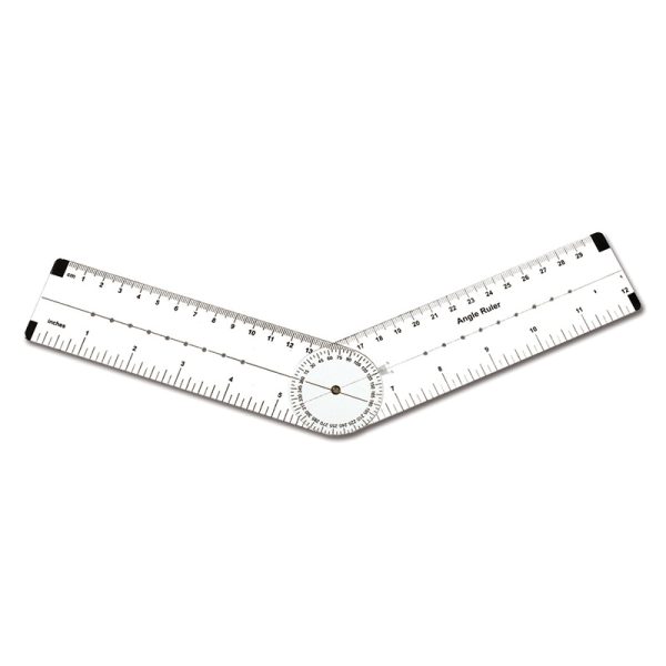 Angle Measurement Ruler - Measure Angles to 360 Degrees and Lines to 12"