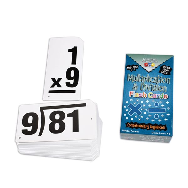 Double-Value Vertical Flash Cards - Multiplication & Division Set - Set of 81