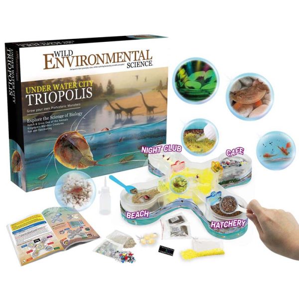 Under Water City Triopolis - Science Kit for Ages 8+ - Hatch Triassic Dinosaur Living Fossils - Eggs and Tank Included