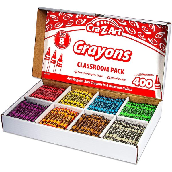 Crayon Class Pack, 8 Color, 400 Count Box