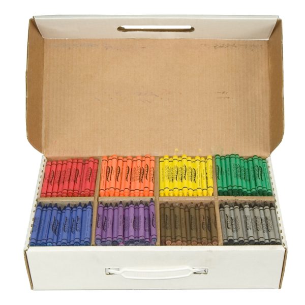 Crayons Master Pack, 8 Colors (100 Each), 800 Count