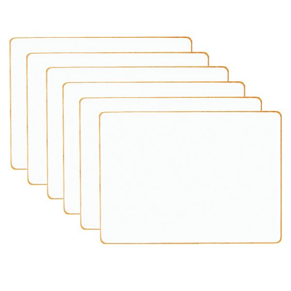 Double-sided Magnetic Dry-Erase Board, Blank, Pack of 6