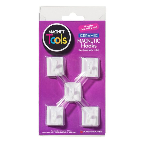 Ceramic Ceiling Hooks, Pack of 5