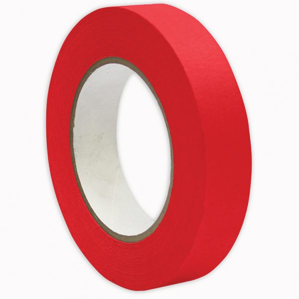 Premium Grade Masking Tape, 1" x 55 yds, Red