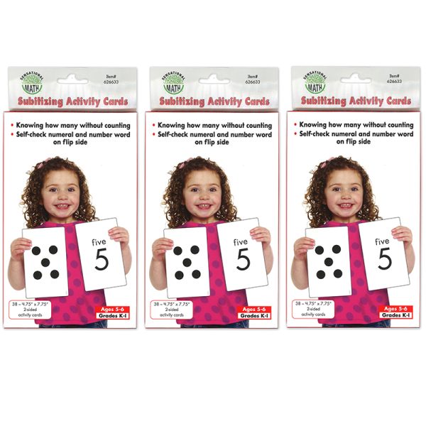 Subitizing Activity Cards, 38 Per Pack, 3 Packs