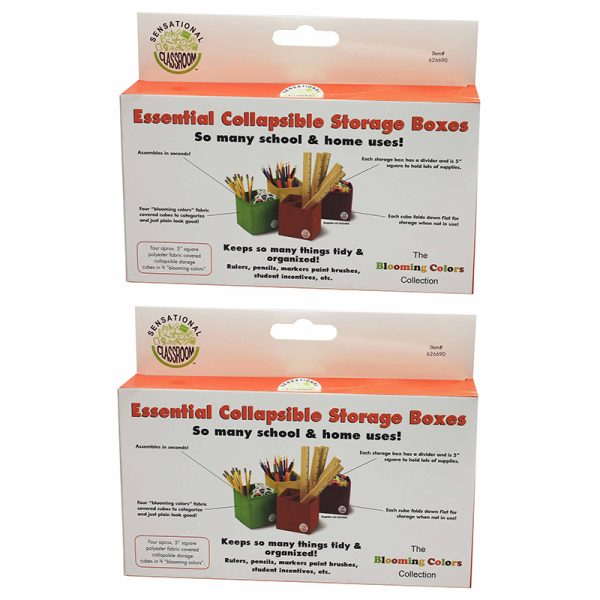 Essential Collapsible Storage Boxes, Set of 4, 2 Sets