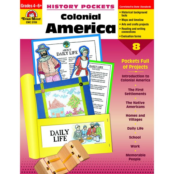 History Pockets, Colonial America, Teacher Reproducibles, Grades 4-6