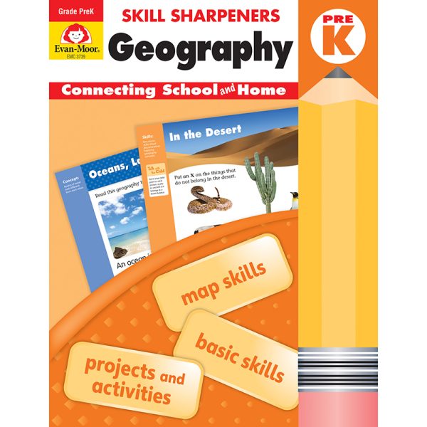 Skill Sharpeners: Geography, Grade PreK - Activity Book