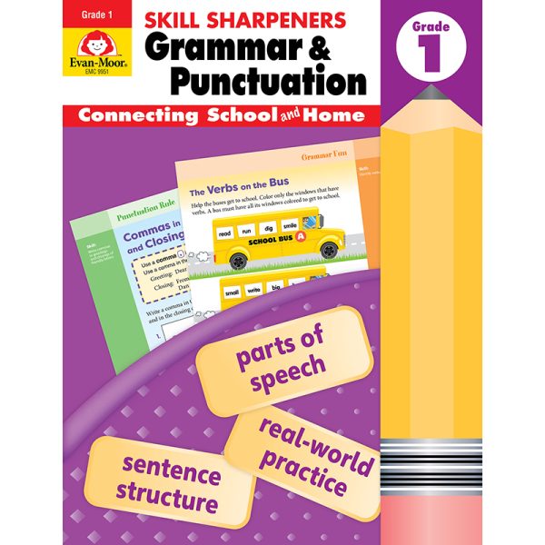 Skill Sharpeners: Grammar & Punctuation Activity Book, Grade 1