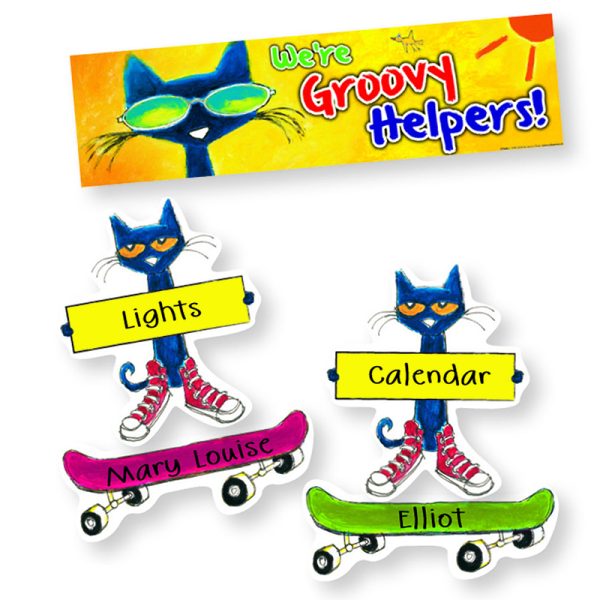 Pete the Cat Groovy Classroom Jobs Mini Bulletin Board