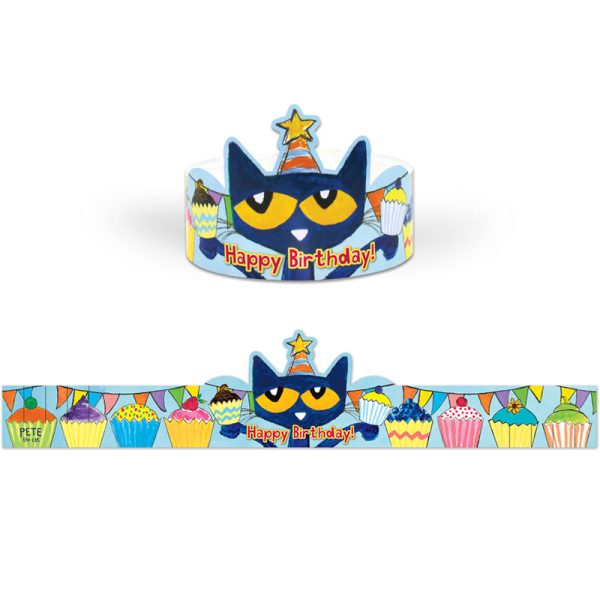 Pete the Cat Happy Birthday Crowns, Pack of 30