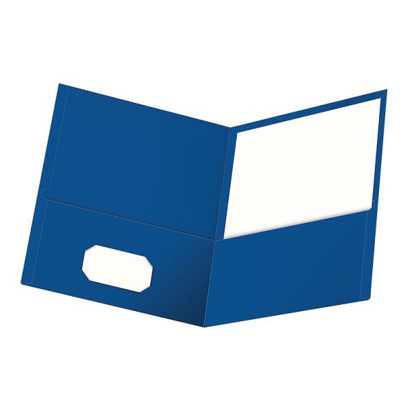 Twin Pocket Folders, Letter Size, Royal Blue, Box of 25