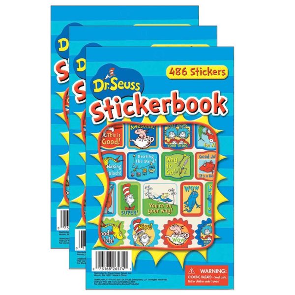 Dr. Seuss™ Awesome Sticker Book, 486 Stickers Per Pack, Pack of 3