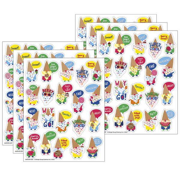 Dessert Gnomes Candy Scented Stickers, 80 Per Pack, 6 Packs